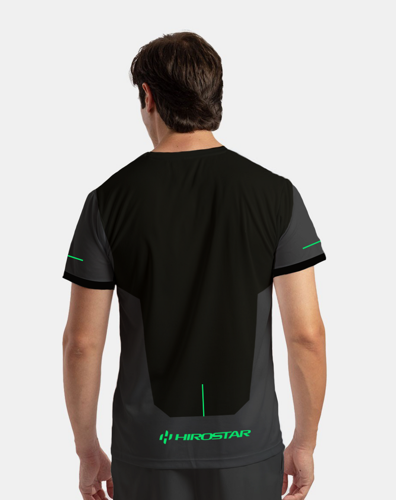 Load image into Gallery viewer, Hirostar Alien Padel T-shirt Tolito Aguirre Donker Grijs Groen
